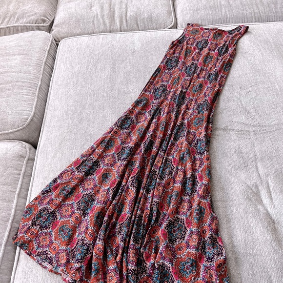 Sundance | Terra Maxi Dress Orange Medallion Size L - Picture 7 of 7